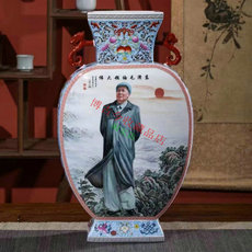 Вазы керамические 东方红开国领袖江山尊瓷瓶张松茂粉彩陶瓷抱月瓶赏瓶王锡良瓷器盘