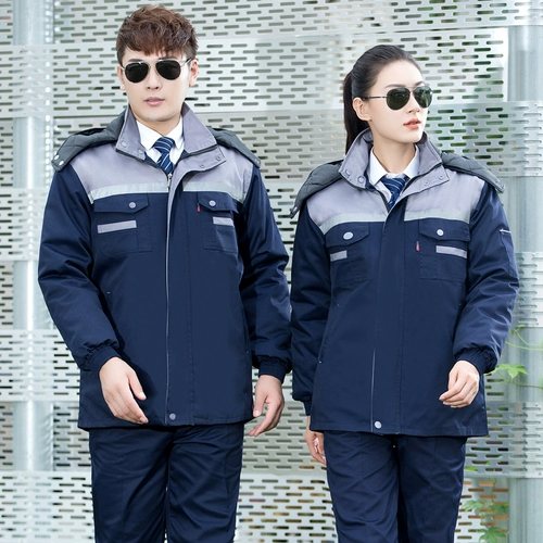 Демисезонный пуховик для работы, защищающий от холода комплект, куртка, увеличенная толщина