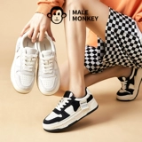 公猴 Кроссовки, спортивная повседневная обувь для отдыха, высокая белая обувь, из натуральной кожи, осенние, тренд сезона, полярный медведь, панда