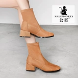 公猴 Сетчатые универсальные эластичные высокие короткие сапоги, коллекция 2022, популярно в интернете, средней длины