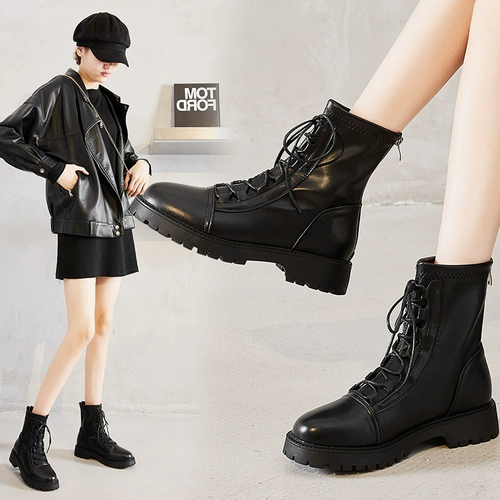 公猴 Martens, зимние короткие сапоги в английском стиле на платформе, коллекция 2022, в британском стиле, популярно в интернете