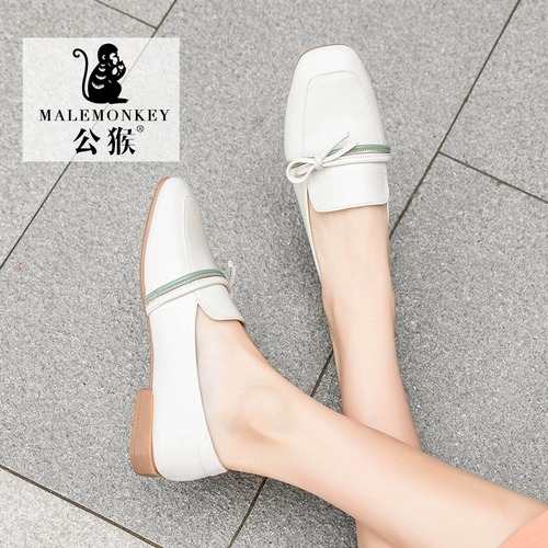 公猴 Демисезонная обувь для кожаной обуви, универсальные лоферы в английском стиле для отдыха, туфли, осенняя