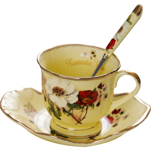 Роскошная королевская чашка кофейного чашки Spoon Set Cup Cup Creative Personal Personation Trend Trend Bone Forcom