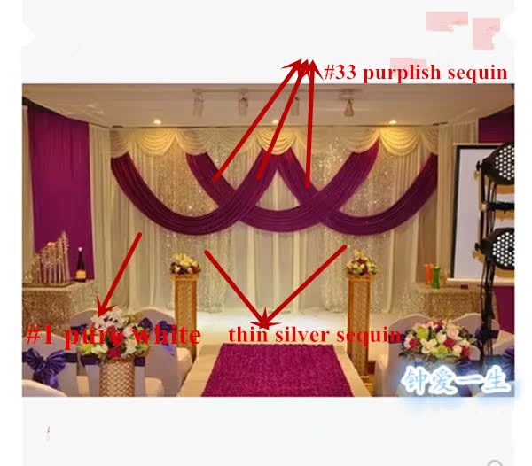 Ice Silk Fabric With Sequin Decoration Backdrop Wedding Event