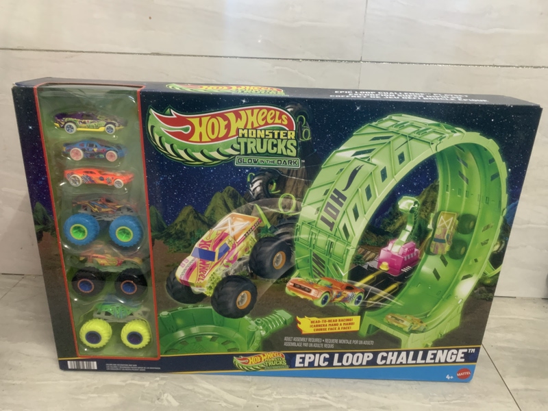 Hot Wheels Bigfoot Night Light Ring Launcher Track Ghost Truck Track Set Boys' Toy Inertia Racing Car