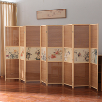 Screen bedroom covers home economy folding mobile living room small apartment new Chinese entry entrance wall New Middle