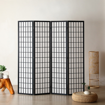 Solid wood screen partition living room folding mobile cover home hollow Chinese porch decoration background wall folding screen