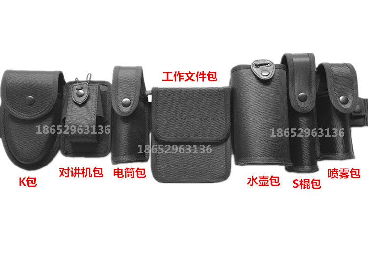 Security Ann Outdoor Tactical armed on duty belts Pack of four pieces of eight sets of sticks kits Flashlight Bag Spray Water Bag