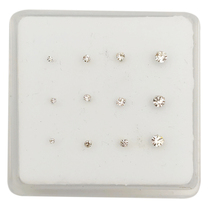 925 silver nose nails European and American with drill small ear nail small perforated nose ring personality male and female universal puncture ornament 12 only fit