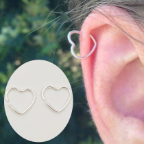 925 silver ear ring nose ring nose ring caring small ear ring personality heart-shaped ear bone ring silver ear nail ornament