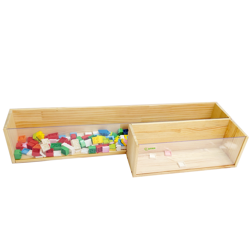 Khối xây dựng lớn khối tường tương thích với hộp lưu trữ LEGO khối gỗ acrylic rắn bé đồ chơi trẻ em đồ chơi domino bằng gỗ