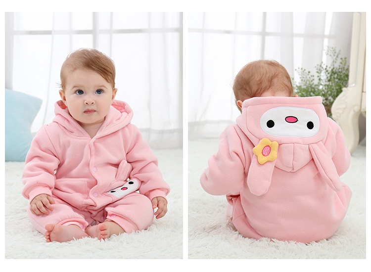 Mùa xuân 0 trẻ sơ sinh quần áo một mảnh 1 tuổi mùa thu và mùa đông 3 tháng bé gái cotton 6 quần áo dày cho bé quần áo mùa thu đồ ngủ bé gái