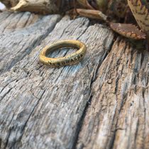 UNEND silversmith Ahao 2019 new ancient craft production simple brass lettering ring