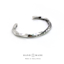 UNEND brand handmade sterling silver new fashion personalized custom couple bracelet lettering bracelet ampjapan