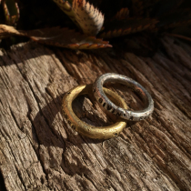 UNEND silversmith Ahao 2019 new ancient craft handmade retro simple silver ring