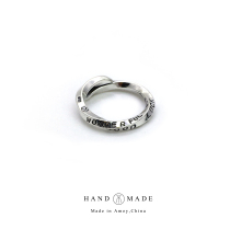 UNEND brand silversmith Ahao handmade personalized custom fashion lettering couple silver ring ampjapan ring bwl