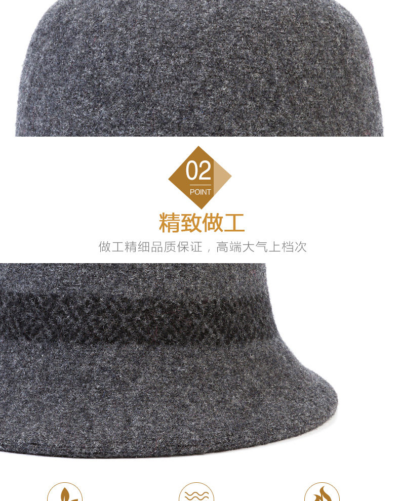 Chapeau pour femme en Melange de laine - Ref 3233545 Image 8