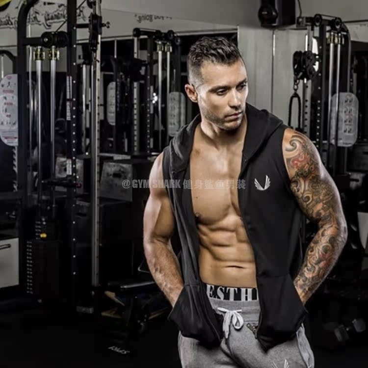 GA cơ anh em mới mùa hè thường tập thể dục trùm đầu thể thao vest áo len mỏng cardigan không tay vest áo ba lỗ thể thao nữ