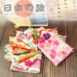 Японский универсальный хлопковый носовой платок, хлопковая повязка на голову, принт