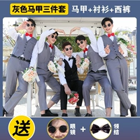 Жилет, рубашка, штаны, комплект, галстук-бабочка, солнцезащитные очки, 3 предмета