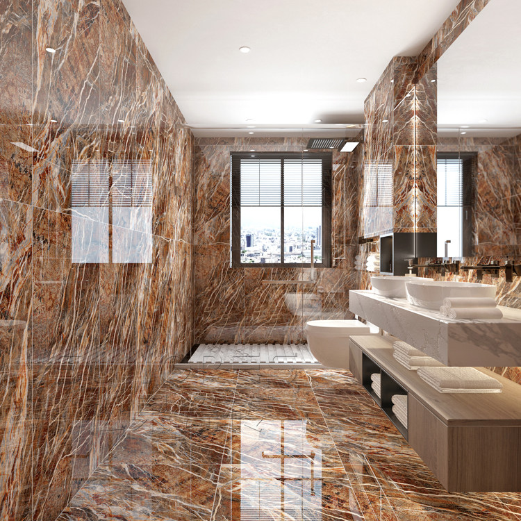 товар из китая 现代简约咖啡色奢石客厅大理石瓷砖卫生间厨房墙砖地砖600 1200