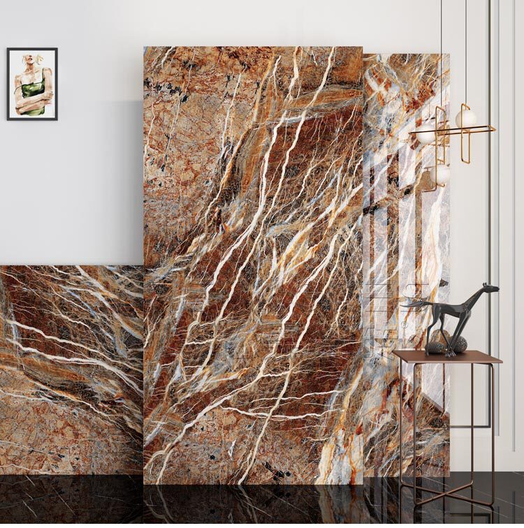 товар из китая 现代简约咖啡色奢石客厅大理石瓷砖卫生间厨房墙砖地砖600 1200