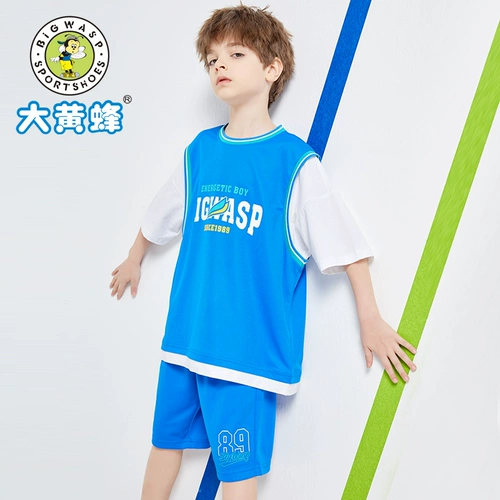 Бамблби, детский дышащий спортивный комплект, дышащие легкие и тонкие шорты для мальчиков, штаны, детская одежда, коллекция 2021, короткий рукав