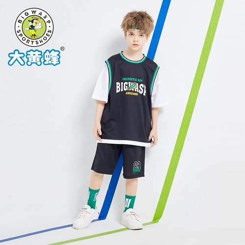 Бамблби, детский дышащий спортивный комплект, дышащие легкие и тонкие шорты для мальчиков, штаны, детская одежда, коллекция 2021, короткий рукав