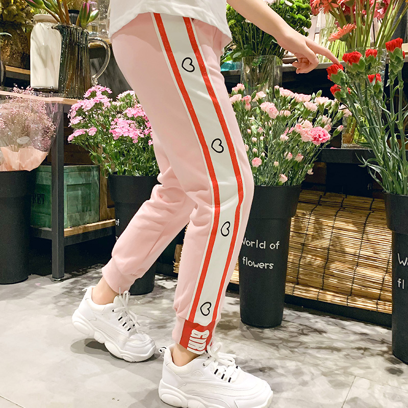 Qingcang cô gái quần Quần bó sát Big Kids Mang ngoại Air Casual Pants Xuân Thu Thin Childrens quần mùa thu.