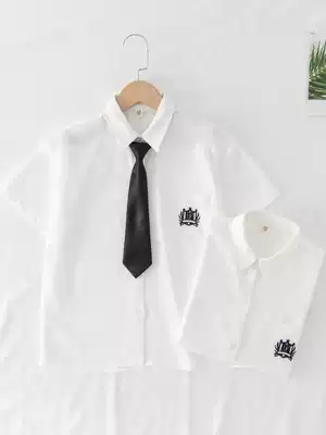 Children's white shirt boys summer jk2021 new girls uniform short-sleeved top student long-sleeved spring and autumn shirt