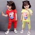 Quần áo bé trai mùa hè tay ga ngắn tay ga nước ngoài 1-3 tuổi 4 bé 5 bé gái mới áo thun quần short hai mảnh thủy triều quần áo trẻ em Phù hợp với trẻ em
