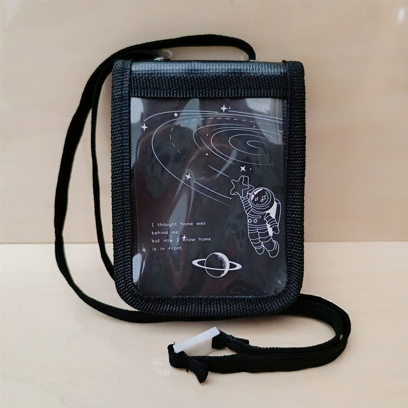 3-Layer Double Zipper Thickened Electronic Card Holder Coin Purse Key Bag Student School Card 7×10cm School Badge