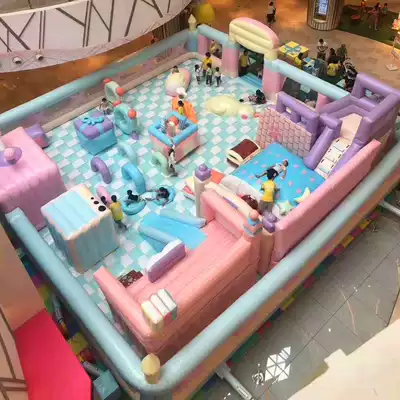Direct sale inflatable castle outdoor large slide climbing children's trampoline jumping bed naughty Castle Mall amusement equipment