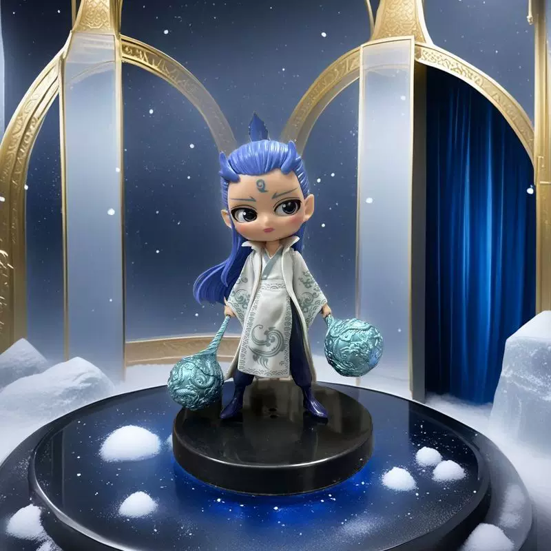 3D модель члена маятник  哪咤2之魔童闹海周边模型摆件模型人偶公仔玩具敖丙摆件丙丙新品