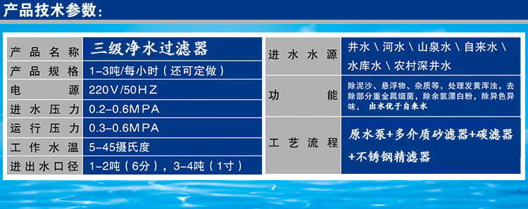 世韩科净1-3T家用净水器 三级自动不锈钢净水设备 自来水过滤泥沙杂质异味过滤器 井水自来水处理设备示例图10
