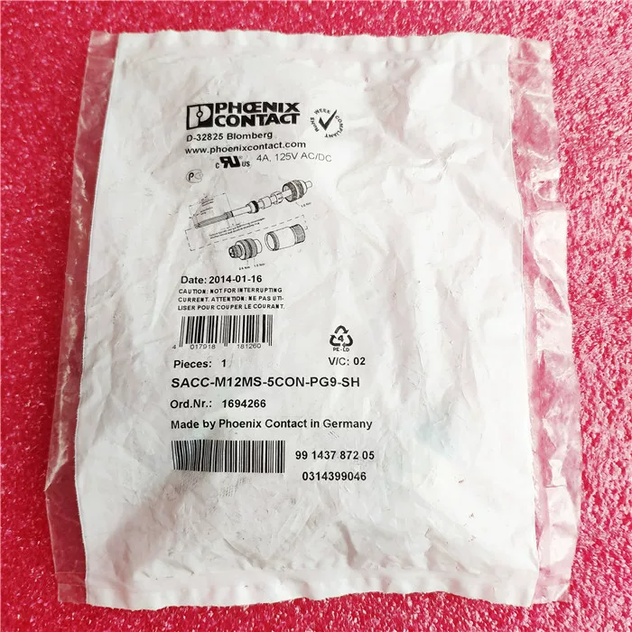 Новый оригинальный разъем Phoenix SACC-M12MS-5CON-PG9-SH spot 1694266