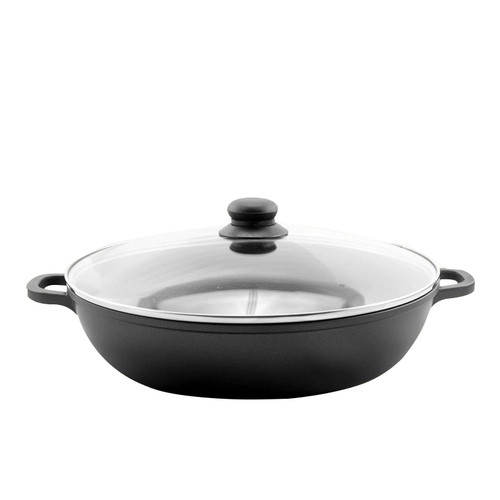 40 см. Пан -Pan -Free Pot Fryring Alick Сырая жаркая суп из сырой жарки с двойными ушами большая кастрюля