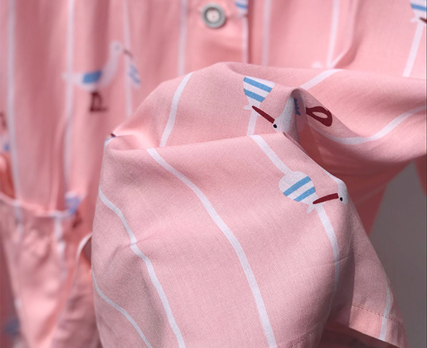 Bông lụa đồ ngủ nữ dài tay cotton cardigan phần mỏng mùa xuân và mùa thu mùa hè nhân tạo cotton phù hợp với dịch vụ nhà tháng quần áo