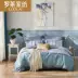 Carolina dệt giường denim bông vải chăn giường bông sinh viên thời trang ký túc xá 1,5 / 1,8 m - Bộ đồ giường bốn mảnh Bộ đồ giường bốn mảnh