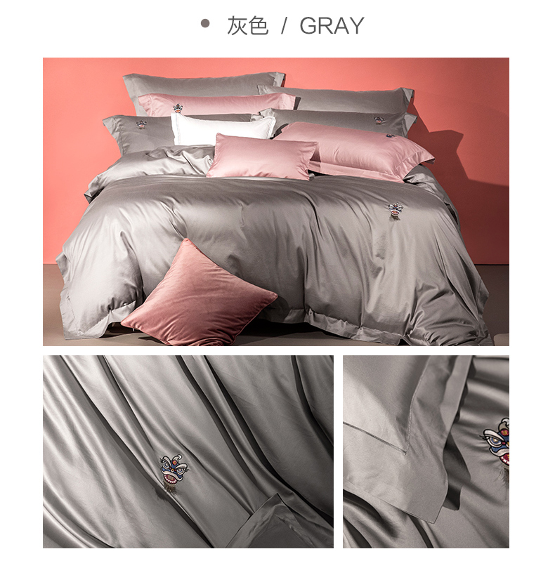 Carolina dệt bông giường denim bông nhà 1,8 m đôi đơn chăn phong cách bộ - Bộ đồ giường bốn mảnh chăn ga tencel