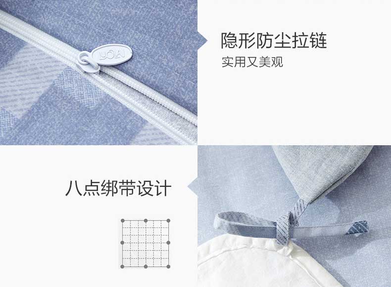 Carolina dệt bông chéo denim bông trải giường giường chăn đơn hoặc kép ký túc xá bộ 4 - Bộ đồ giường bốn mảnh chăn ga cưới