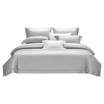 Luolai Home Textiles 100-count Xinjiang long-staple cotton satin four-piece set new pure cotton set bed sheet quilt cover