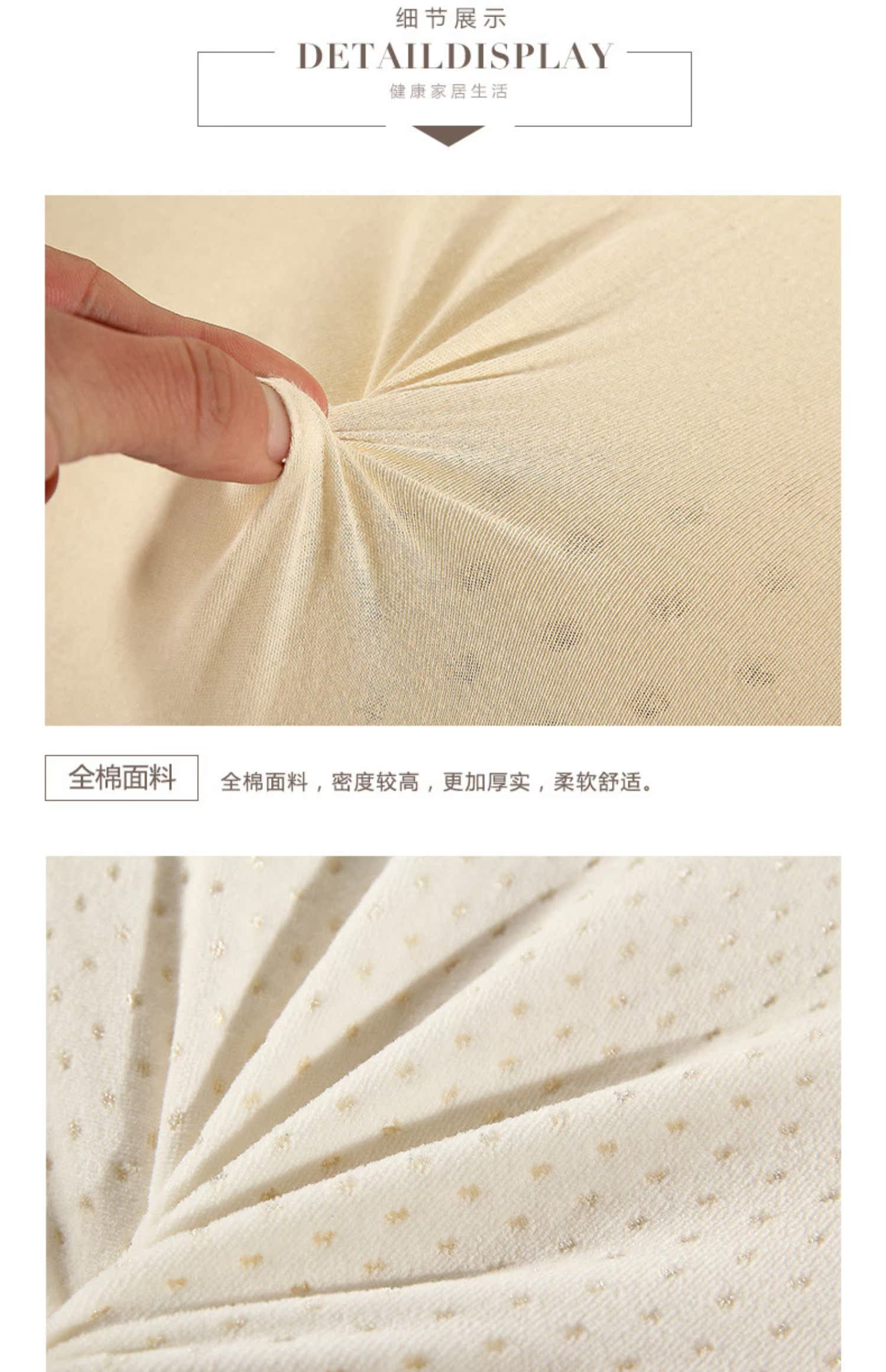 Luolai nhà dệt giường gối cao su cotton ngắn nhung lõi cổ tử cung tiêu chuẩn gối cao su - Gối gối cho bà bầu