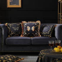 Park-au-style Pillow American Light Lavish Sofa Car Leaning Pillow Light Lavish Retro Plush Headboard Upscale Lavish Back Cushion