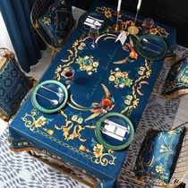 Clear Bin American Table Cloth Tea Table Cloth Table Buu Style Round Table Mat Light Extravagant High-end Fuku Cloth Art Fields Light Lavish Countryside