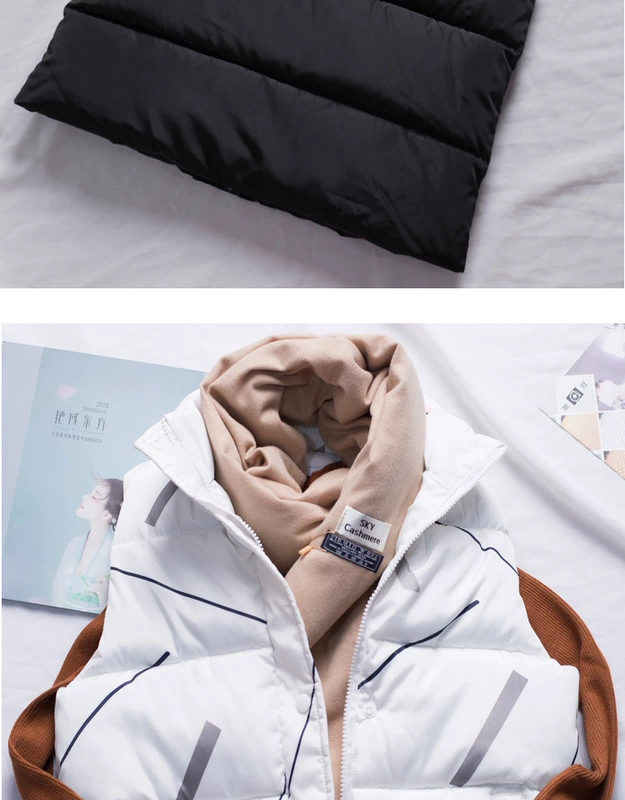 Phiên bản Hàn Quốc của áo vest nữ cotton ngắn đã mỏng 2018 mới mùa đông xuống áo cotton vai dày áo khoác cotton nhỏ ấm áp áo dạ nữ dáng ngắn