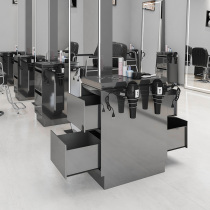 Stainless steel barber shop mirror table tool cabinet high-grade simple hair stylist hair cutting cabinet drawer type hairdressing shop small cabinet