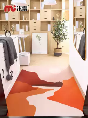 Trend entrance door leather entrance floor mat Leave-in doormat can be scrubbed waterproof PVC floor mat household door carpet