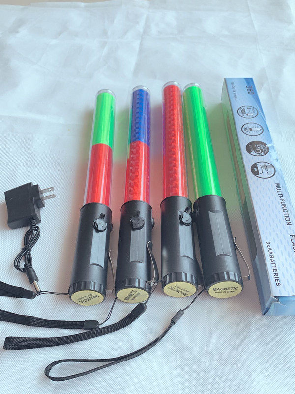 36cm rechargeable traffic baton led flash stick tactical glow stick outdoor luminous lighting signal life stick