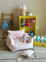 (OU) Pet sofa bed original Crayon Pink thin small size summer cat and dog bed detachable and shipped instantly by SF Express